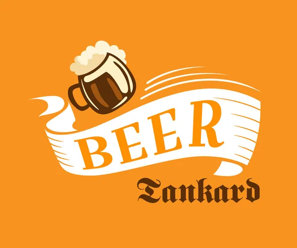 啤酒海报与啤酒啤酒杯 — 图库矢量图片