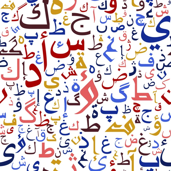 Arabic seamless script pattern — Stock Vector