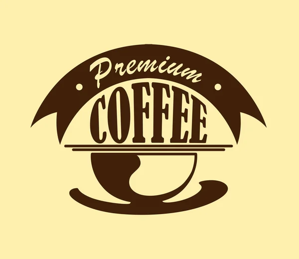 Affiche ou icône de café — Image vectorielle