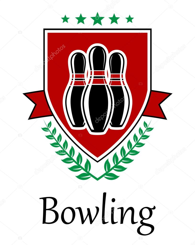 Bowling symbol for sporting deseign