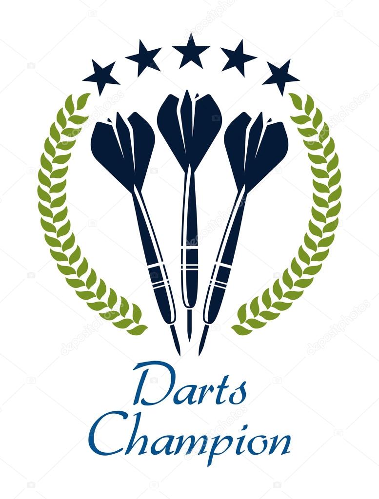 Darts shampion sporting emblem
