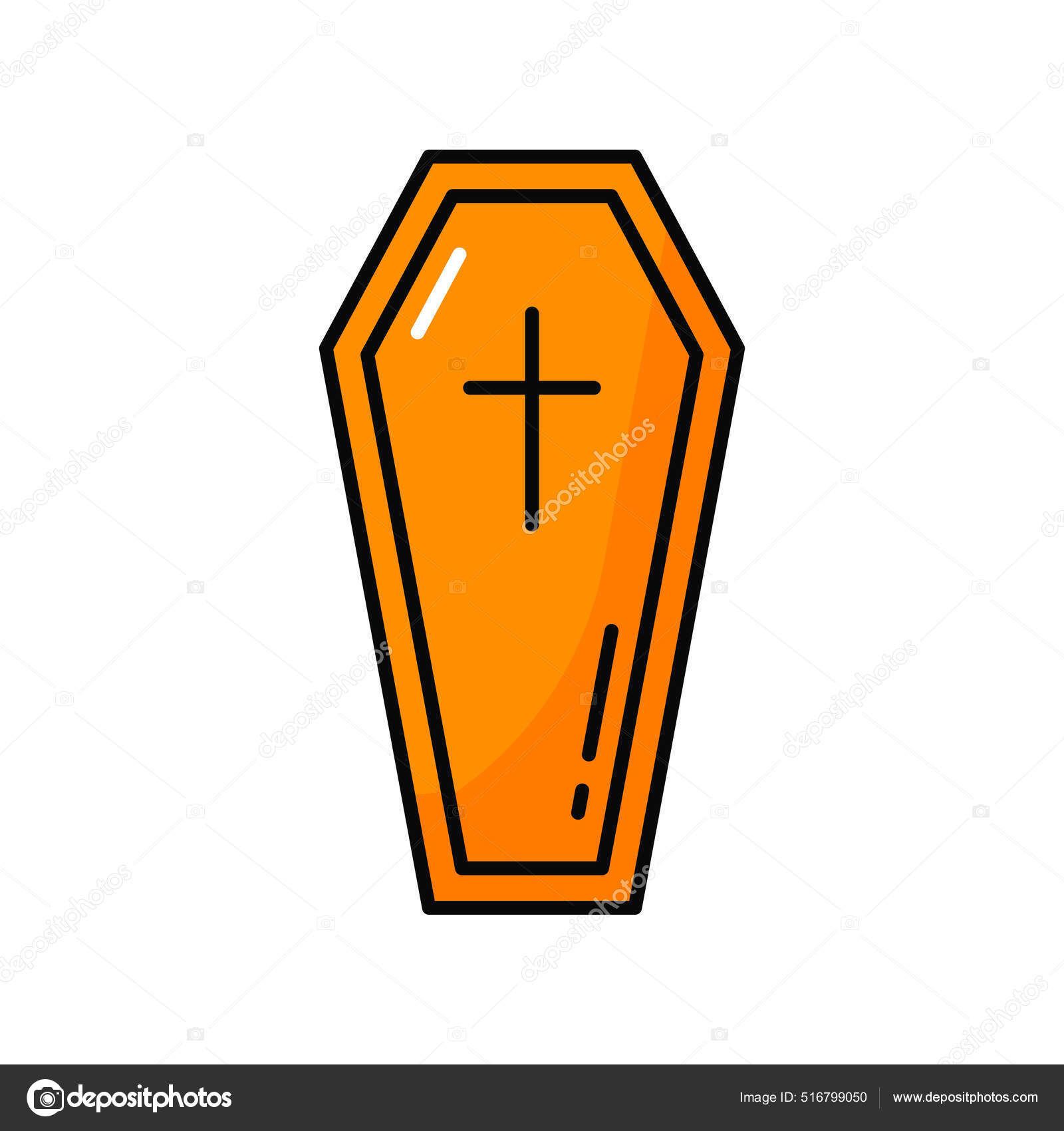 Funeral Caixa Enterro Caixão Fechado Ícone Linha Cor Isolada Símbolo Vetor  de ©VectorTradition 516799050, image size:1600x1700