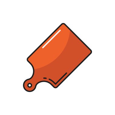 İkonun sapıyla kesme veya kesme tahtası. Tahta taşıyıcı, ekmek tahtası, yemek hazırlamak için mutfak kesme tahtası. Ev ahşap döşeme, yemek pişirme ve et kesmek için tahta doğrama.