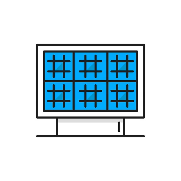 Solar Panel Generating Pure Electricity Isolated Color Line Icon Vector — Stock Vector