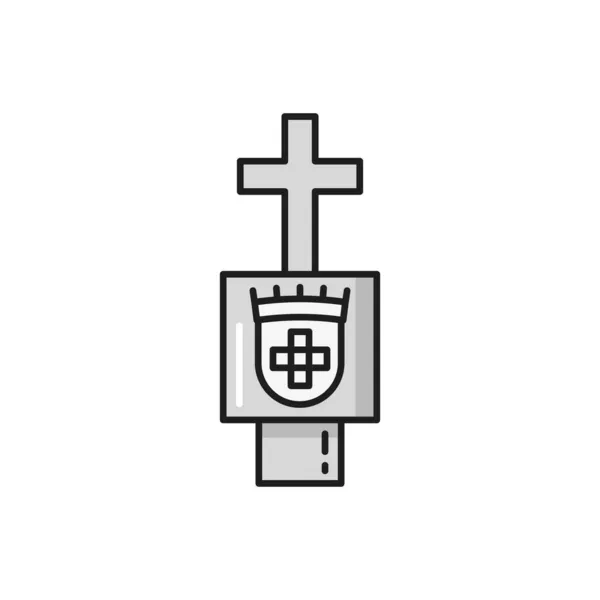 Symbool Van Orde Van Christus Geïsoleerd Symbool Van Portugal Vector — Stockvector