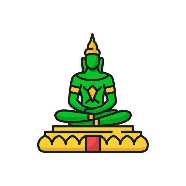 Emerald Buddha Phra Kaeo Morakot Phra Phuttha Maha Mani Rattana — стоковий вектор