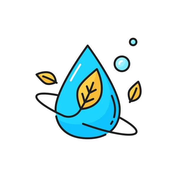 Natuurlijke Geur Vaatwasser Reclame Laten Vallen Met Plant Blad Geïsoleerde — Stockvector