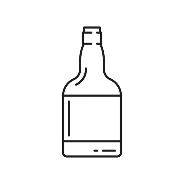 Пляшка Портвейну Ізольована Тонкою Лінією Значка Векторний Портфельний Напій Укріплене — стоковий вектор