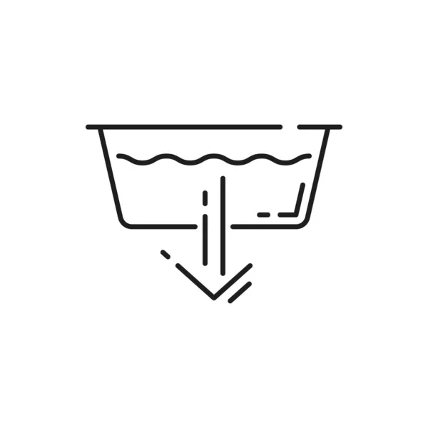 Odpad Přidání Vody Nebo Detergent Izolované Čáry Výtvarné Ikony Praní — Stockový vektor