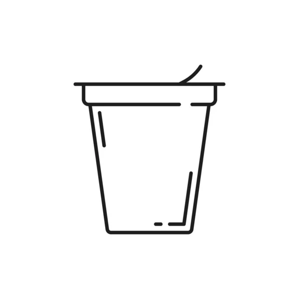 Югурт Пробіотиці Пластикових Чашок Доповнює Здорову Рівновагу Кишкових Бактерій Ізольованим — стоковий вектор