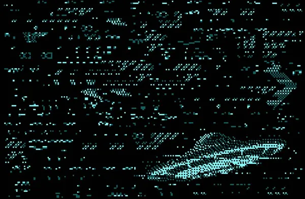 Surveiller Distorsion Erreur Pépin Écran Avec Ufo Soucoupe Volante Extraterrestre — Image vectorielle