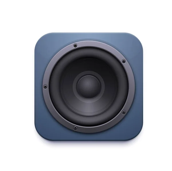 Geluidspreker Vector Icoon Audio Muziek Stereo Systeem Mobiele App Applicatie — Stockvector