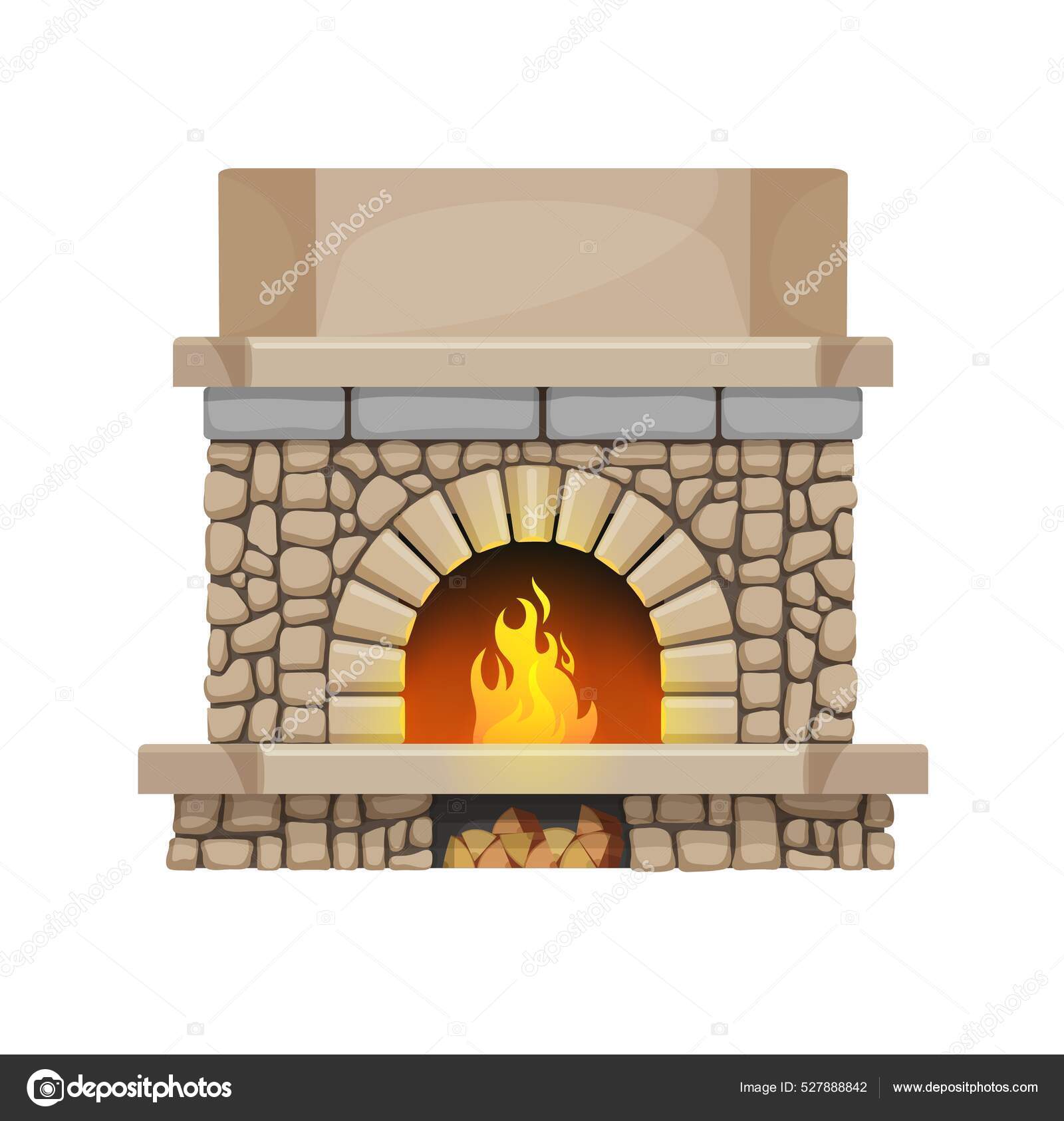 벽난로에는 덩어리가 있습니다 대리석 콘크리트 벽난로로 만들어 고전적 벽난로 창고에 스톡 벡터 - ©VectorTradition  527888842, image size:1600x1686