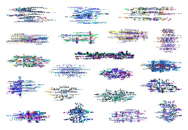 Zgomot Culoare Sau Eroare Ecran Dezintegrarea Datelor Video Vhs Distorsiunea — Vector de stoc