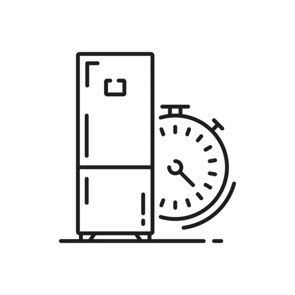 Temporizador Del Refrigerador Icono Contorno Aislado Signo Tiempo Del Refrigerador — Archivo Imágenes Vectoriales