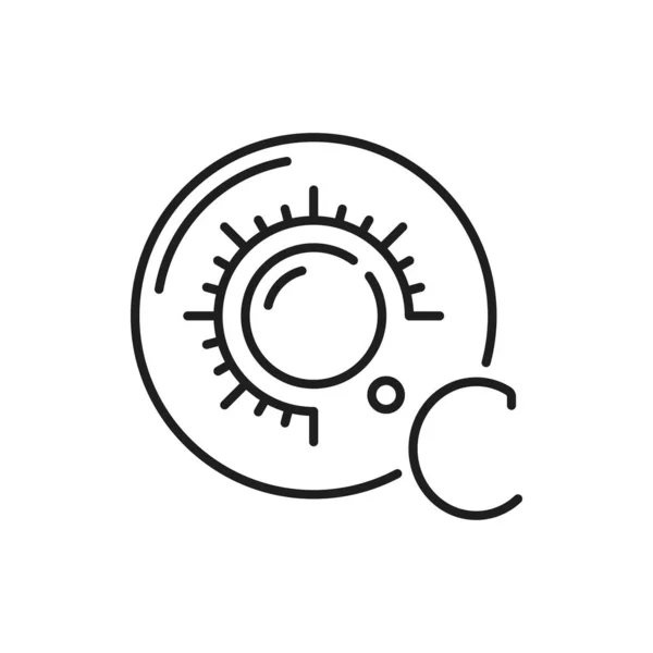 Цельсию Очертания Глифа Изолированной Тонкой Линии Значок Векторный Метеорологический Символ — стоковый вектор