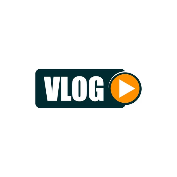 Vlog Icon Broadcast Live Stream Online Video Blog Icon Vector — 图库矢量图片