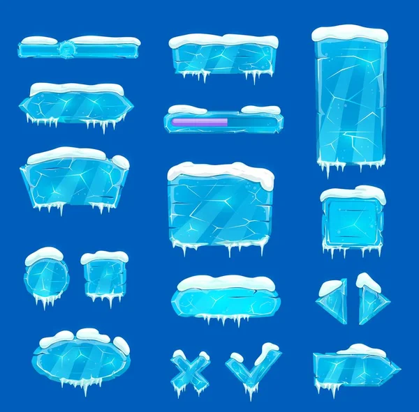 Blue Ice Buttons Sliders Arrow Keys Game Asset Vector Crystal