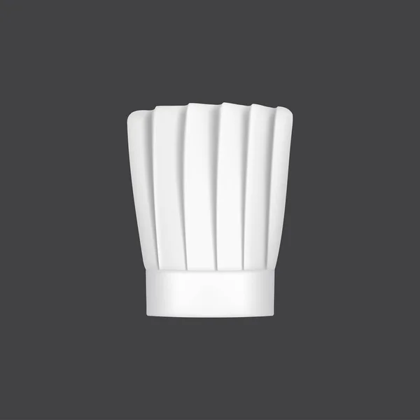Realistische Kochmütze Kochmütze Und Bäckerhaube Weißer Kochmütze Vector Küche Kopfbedeckung — Stockvektor
