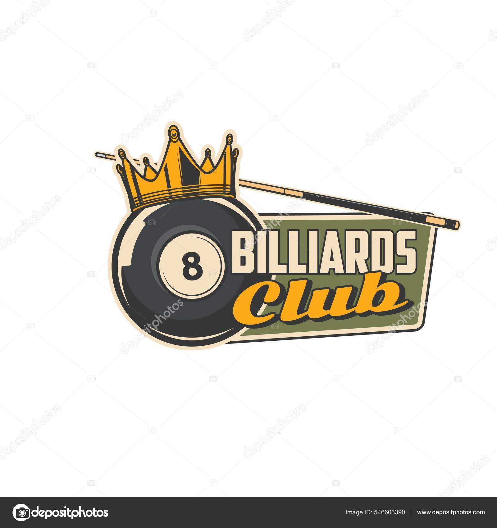 ícone Billiard Snooker Ou Clube Desportivo Ilustração do Vetor