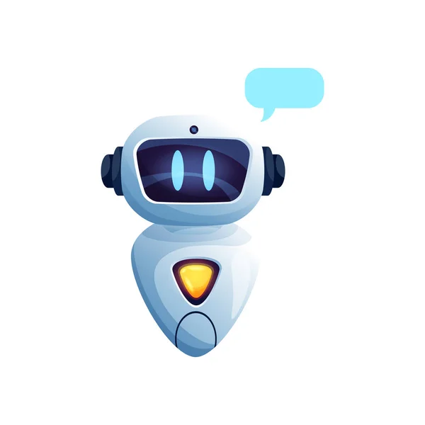 Chatbot Parlando Robot Helper Isolato Messaggero Chatbot Servizio Aiuto Linea — Vettoriale Stock