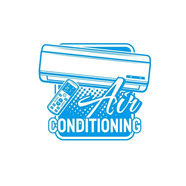 Air Conditioning Icon Split System Conditioner Remote Control Air Conditioning — Stock Vector