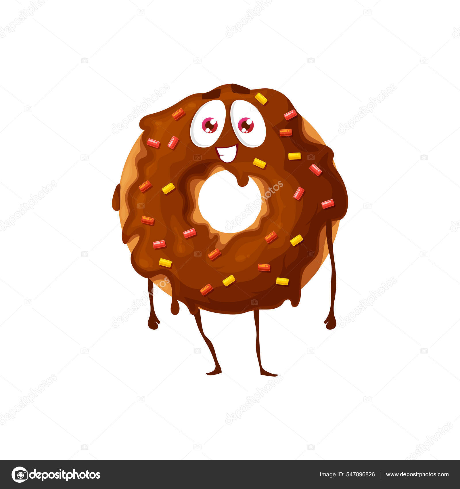 Lustige Cartoon Schokolade Donut Charakter Niedlich Lecker Essen Vektor  Persönlichkeit Stock-Vektorbild von ©Seamartini 547896826, image size:1600x1700