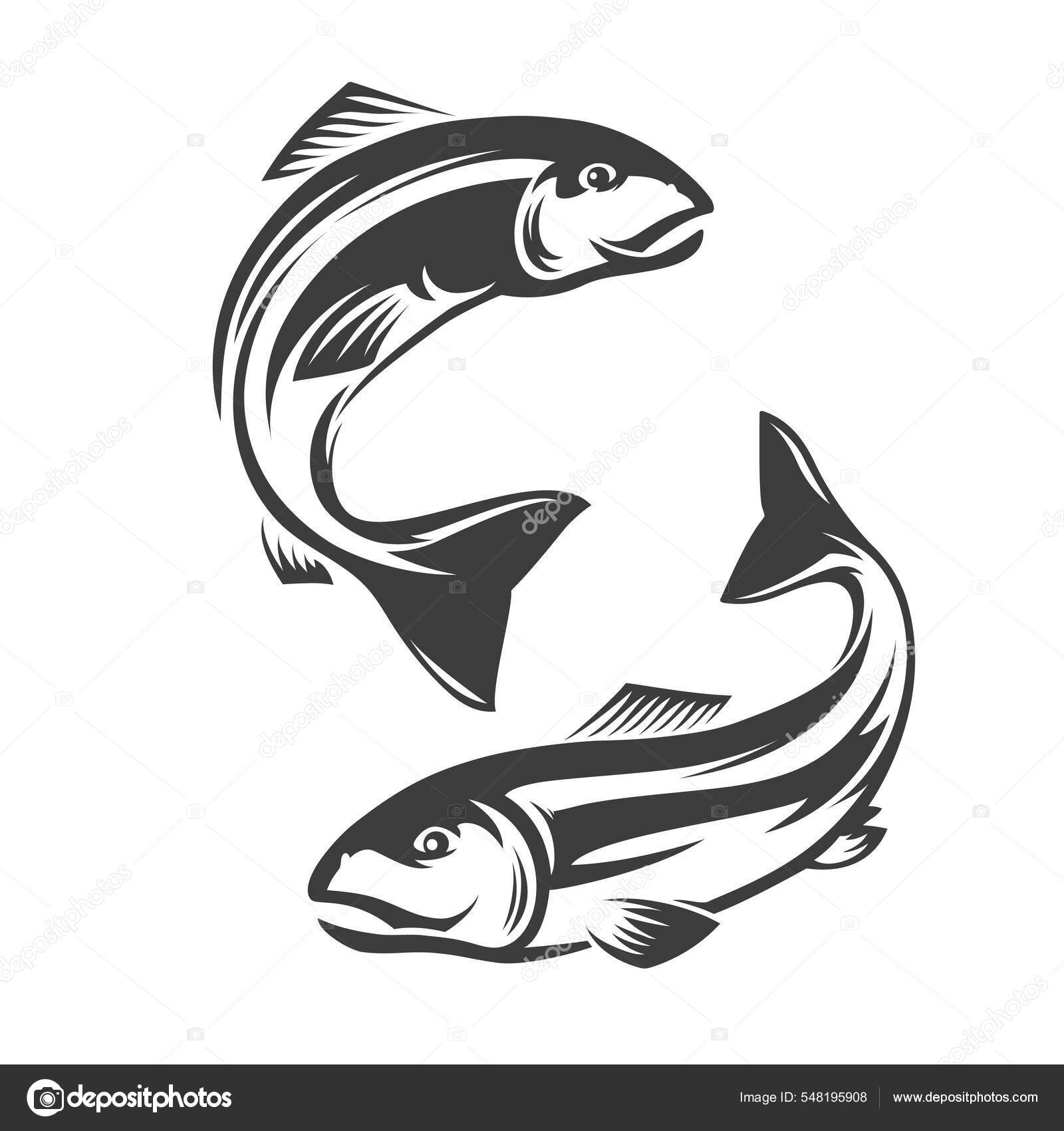 Graphic Fly Fishing Icon or Logo Stock Vector - Illustration of tool,  seafood: 145692890