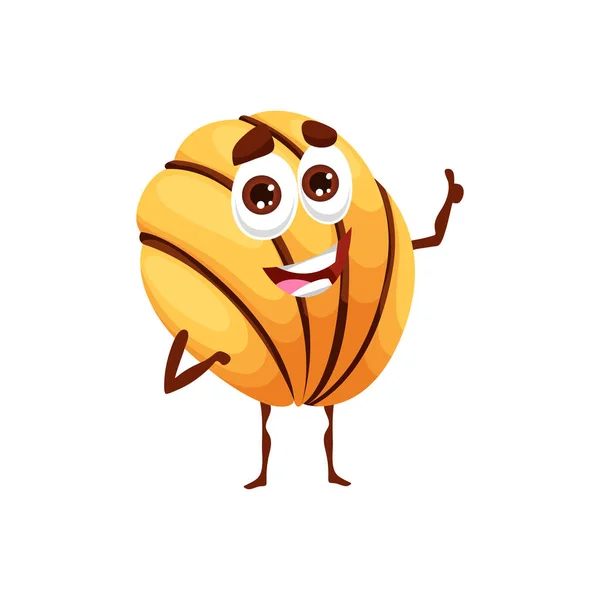 Shell Shortbread Cookie Character Vector Biscuit Dessert Mascot Show Thumb — Stock Vector