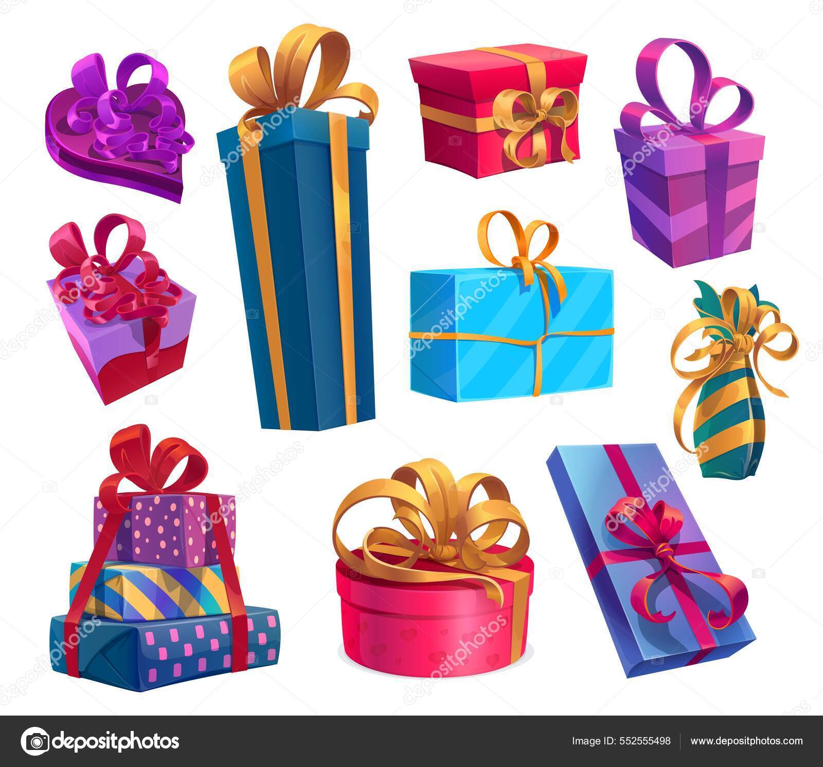 Cadeaux Cadeaux Noël D'anniversaire Saint Valentin Boîtes Vectorielles  Vacances Avec Vecteur par ©Seamartini 552555498