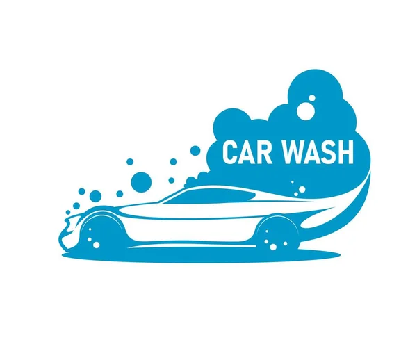 Car Wash Service Icon Clean Auto Carwash Vector Water Vehicle — Stock Vector