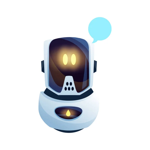 Chatterbot Lub Talkbot Operator Call Center Paplaniny Izolowany Robot Obsługi — Wektor stockowy