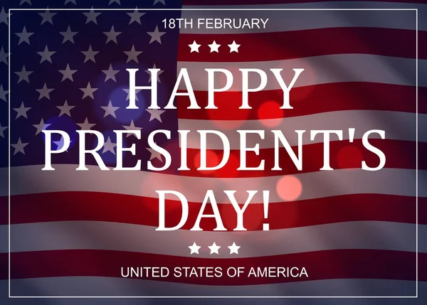 Happy Presidents Day Poster Invitation Greeting Card Template Washingtons Birthday — Stock Vector