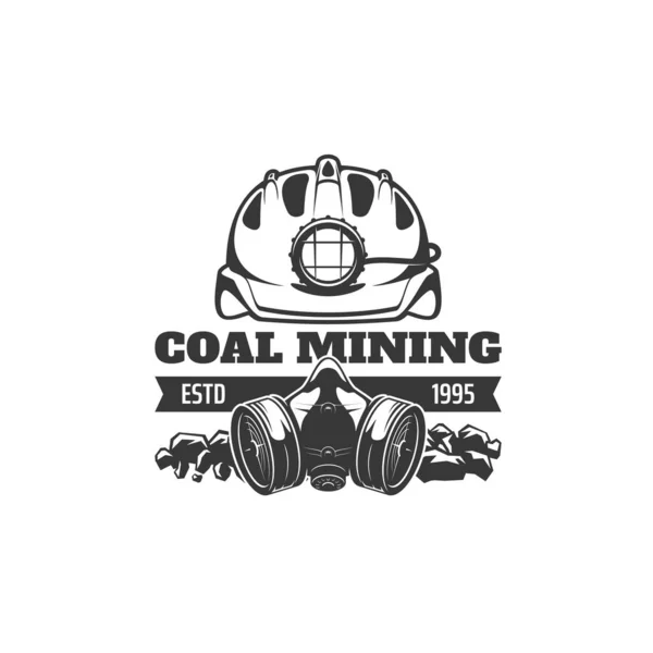 Ikona Przemysłu Górniczego Produkcja Paliw Kopalnych Godło Monochromatyczne Wektora Górnictwa — Wektor stockowy