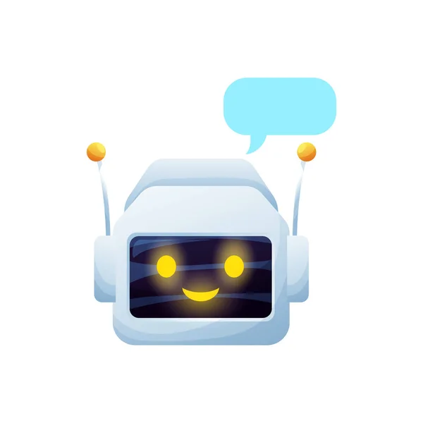 Robot Chat Bot Wirtualne Wsparcie Online Operator Izolowane Postać Kreskówek — Wektor stockowy