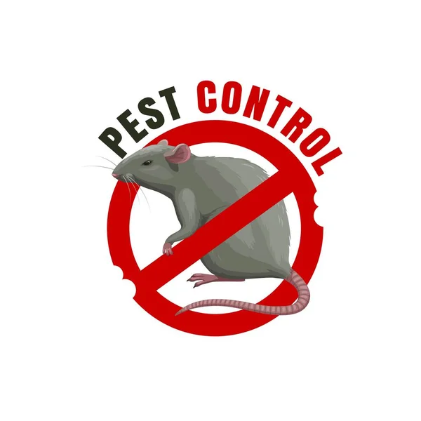 Signo Rata Icono Control Plagas Deratización Servicio Desinfección Roedores Vector — Archivo Imágenes Vectoriales
