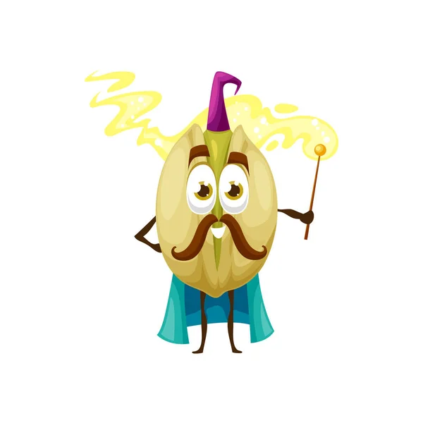 Antep Fıstığı Sihirbazı Karakteri Peri Masalı Delisi Şapkalı Pelerinli Komik — Stok Vektör