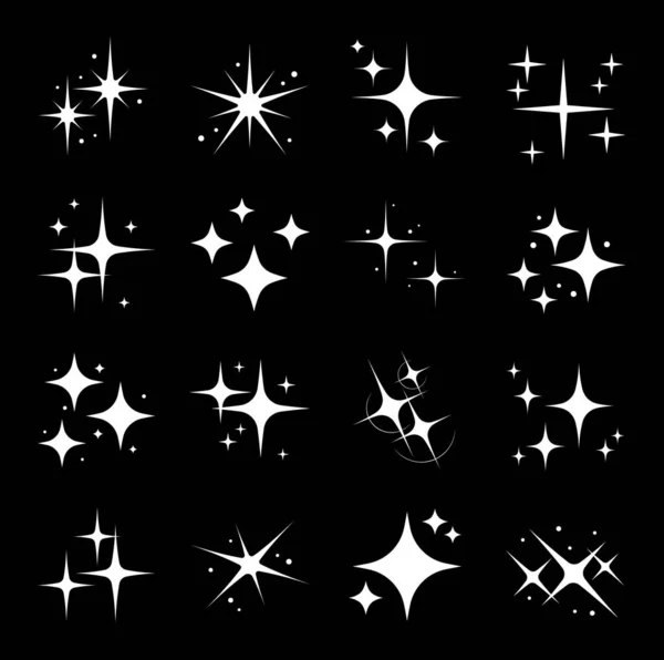 Star Sparkle Twinkle Star Burst Flashes Shine Glitter Light Sparks — Stock Vector