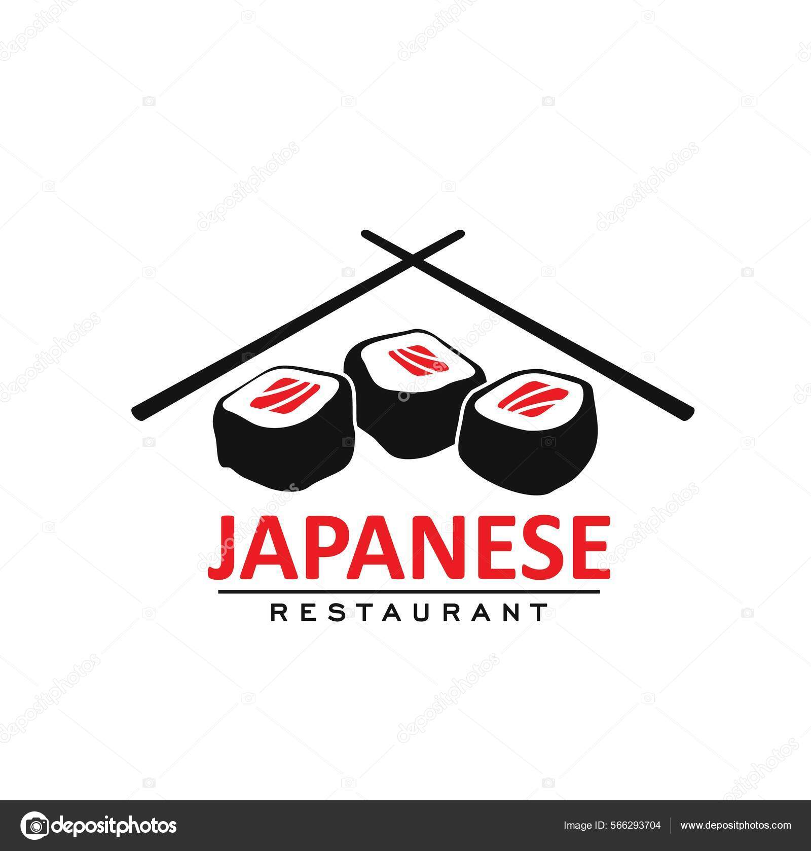 Icône, Petits Pains Et Bâtons De Restaurant De Cuisine Japonaise