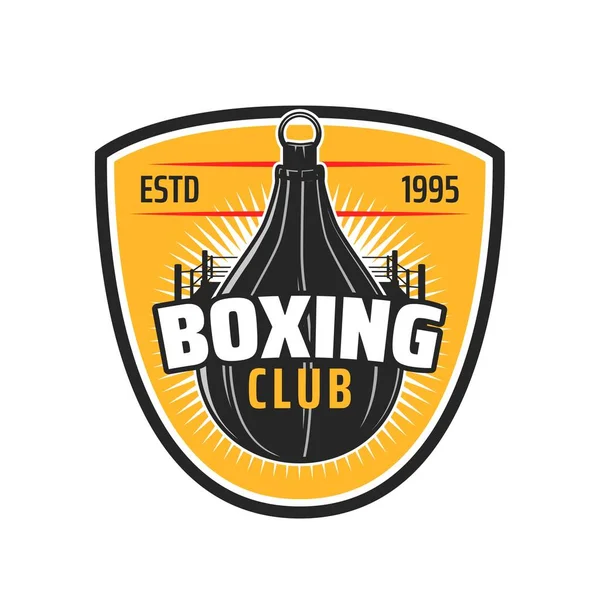 Boxing Club Icon Fighting Club Sport Gym Vector Emblem Boxing — Stock Vector