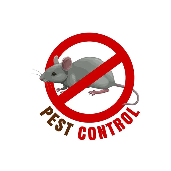 Mouse Sign Pest Control Icon Deratizaion Rodents Disinfection Vector Mouse — Archivo Imágenes Vectoriales