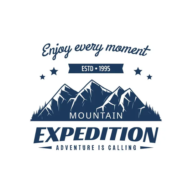 Mountain Climbing Expedition Icon Outdoor Recreation Travel Camping Tourism Climbing — Archivo Imágenes Vectoriales