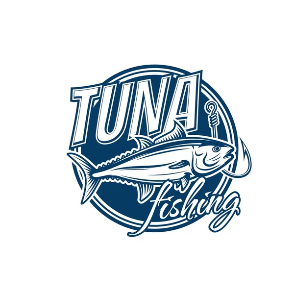 Tuna Fishing Vector Icon Atlantic Bluefin Yellowfin Skipjack Albacore Tuna — стоковый вектор