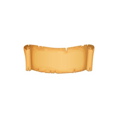 Yırtık kenarlı parşömen tomarı, el yazması harita karikatür papirüsü. Vektör ortaçağ bayrağı, çerçeve, antik davetiye kartı. Yırtılmış veya hasarlı kutsal kitap kraliyet belgesi, yıpranmış sertifika