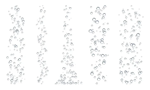 Fizz Υποβρύχιες Φυσαλίδες Σόδα Νερό Οξυγόνο Αέρα Δυναμική Aqua Αναβράζουσα — Διανυσματικό Αρχείο
