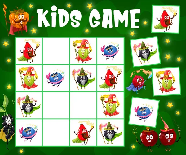 Sudoku jogo infantil desenhos animados sobremesas bolos doces