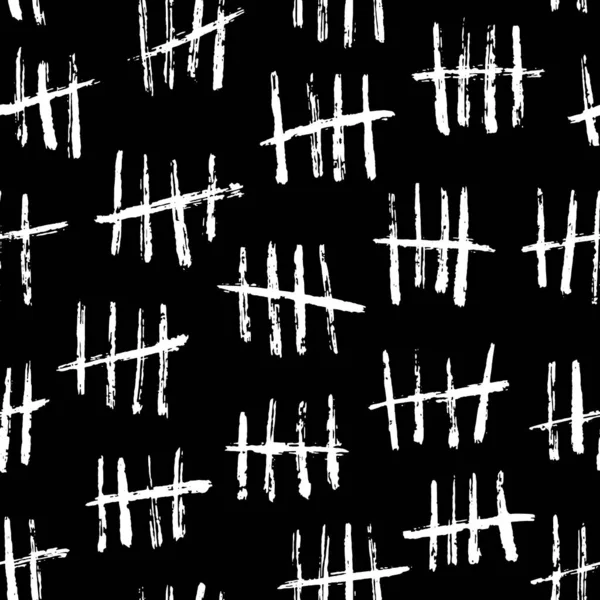 Wall Tally Marks Seamless Pattern Prison Hash Jail Count Lines — Vector de stock