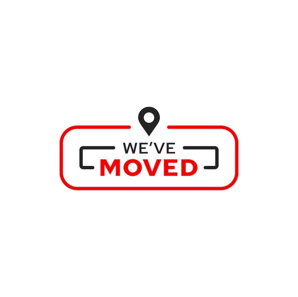Have Move Sign Vector Location Pin Have Moved Isolated Icon — Vetor de Stock