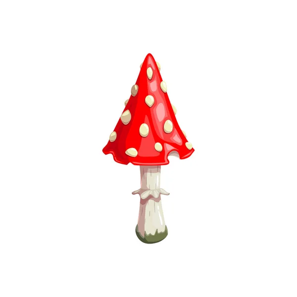 Halloween Fly Agaric Amanita Mushroom Forest Plant Red Spotted Cap — Stok Vektör
