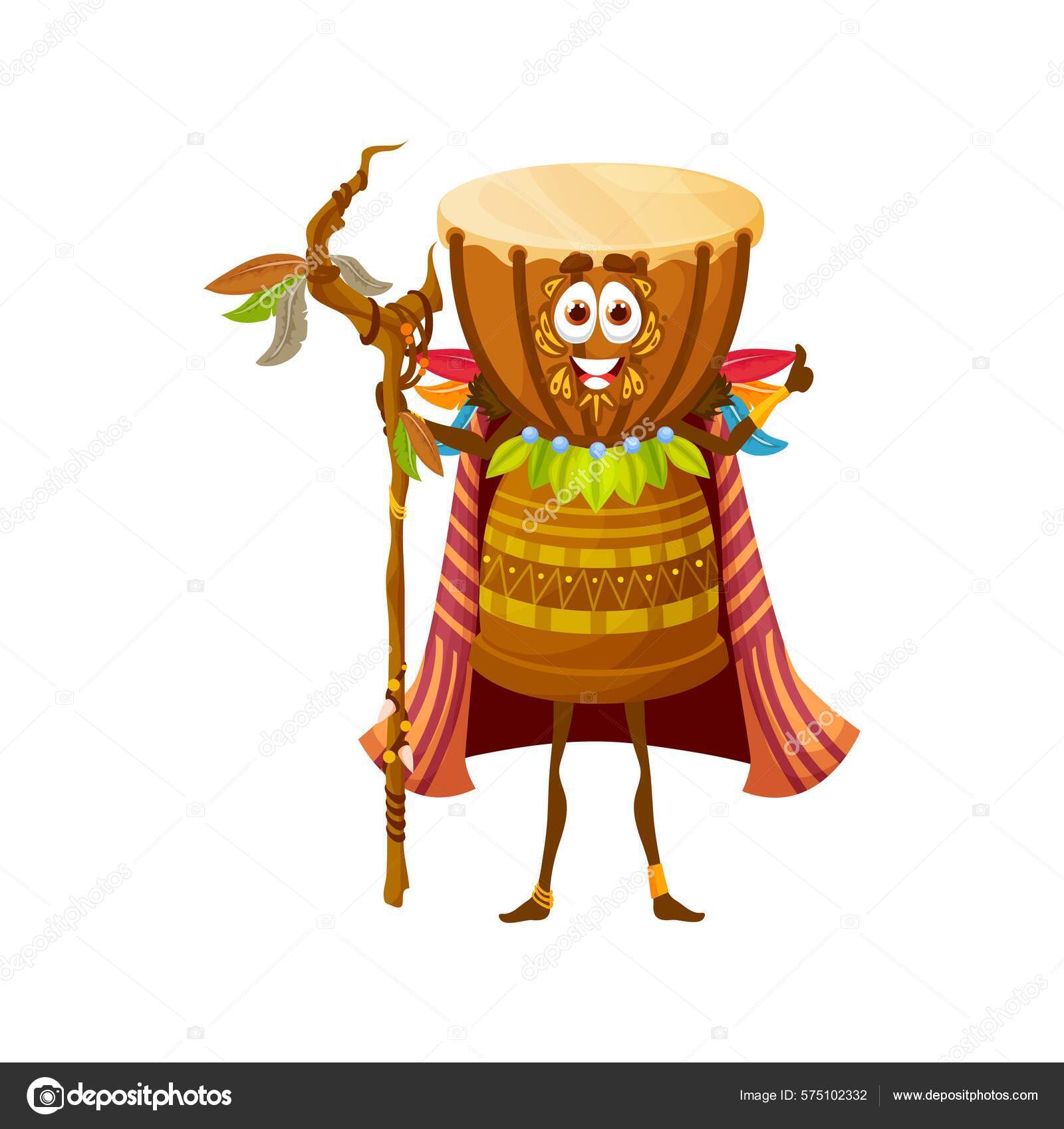 Cartoon African Drums